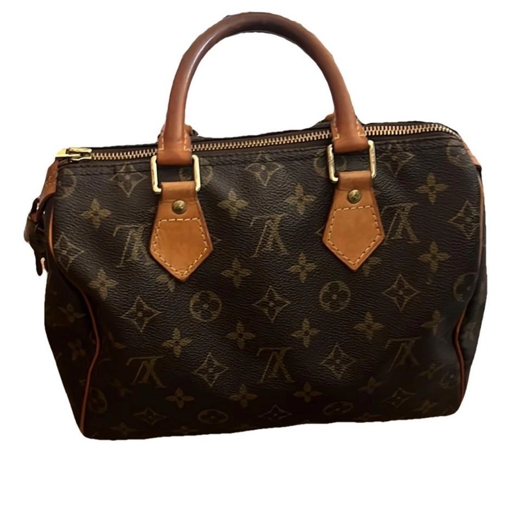 Louis Vuitton Monogram Canvas Speedy Bag in Brown and Tan